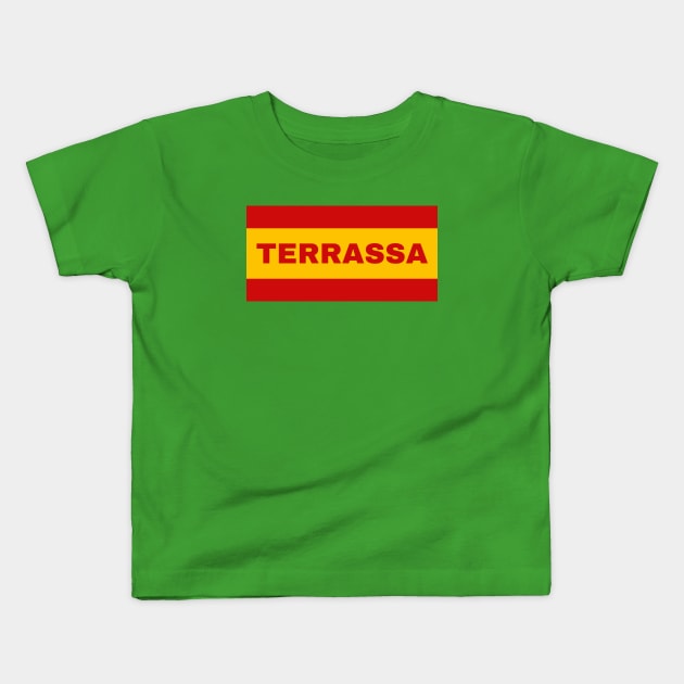 Terrassa City in Spanish Flag Colors Kids T-Shirt by aybe7elf